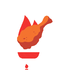 Fire Chicken Sticker by Flame Broiler