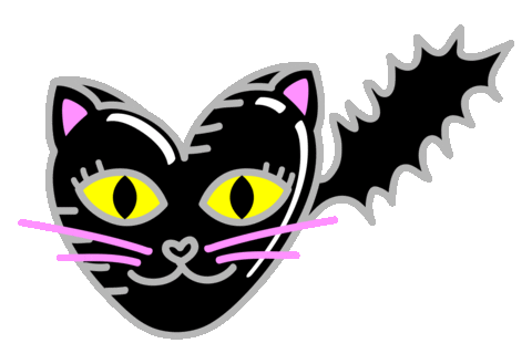 Trick Or Treat Cat Sticker by BOMBONATOR_WOLPH