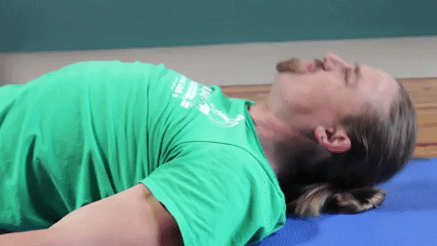 thelonghairs giphygifmaker thelonghairs yoga with long hair yoga problems GIF