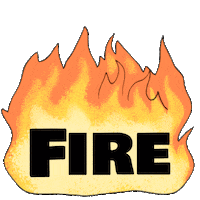 Fire Burn Sticker by Demic