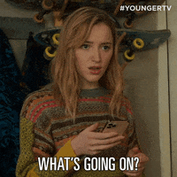 Whats Going On Clare GIF by YoungerTV