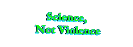 science, not violence Sticker by AnimatedText