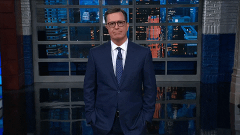 kevinwilliams74e7 giphygifmaker wtf stephen colbert wut GIF