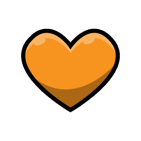 Heart Orangeheart Sticker by Oom Bigbo