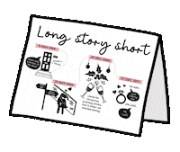 twotabbies couple wedding story card Sticker