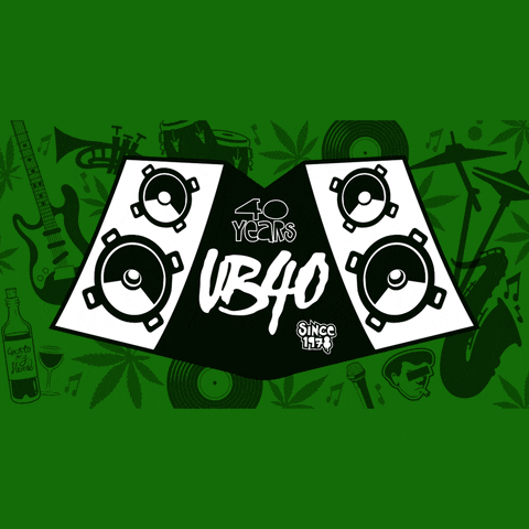 UB40_Official giphyupload green reggae speaker GIF