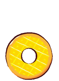 nickelodeonhotels nickelodeon spongebob donut pineapple Sticker