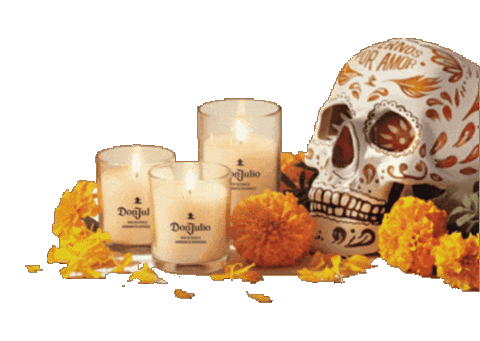 Day Of The Dead Skull Sticker by Fighter Gifs