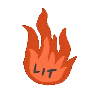 dimasomnia hot fire lit dimasomnia Sticker
