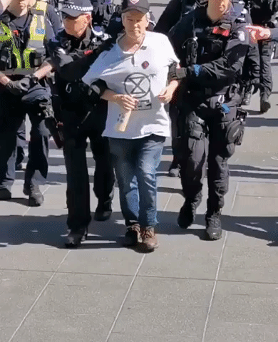 Police Detain Climate Protesters Blocking Melbourne's Princes Bridge