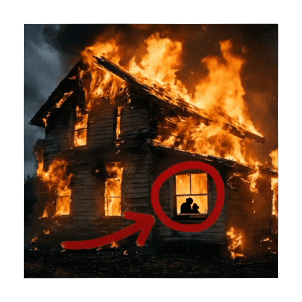 House On Fire Sticker