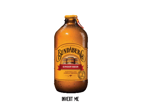 Inverting Bundaberg Ginger Beer Sticker by Bundaberg Brewed Drinks