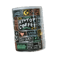 Hitopcoffee coffee specialty coffee hi-top coffee tin Sticker