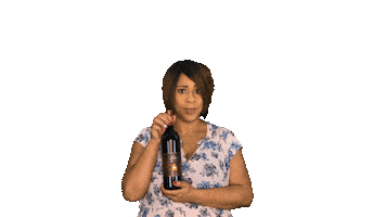 ComedianHollyLogan drink wine drunk drinking Sticker