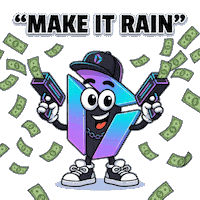 Make It Rain Money Sticker by IDX Solana