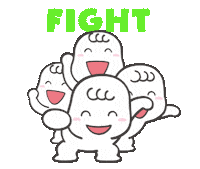 Fight がんばって Sticker by moonyjp