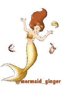 The Little Mermaid Beach Sticker by Mermaid Ginger, The Koi Queen