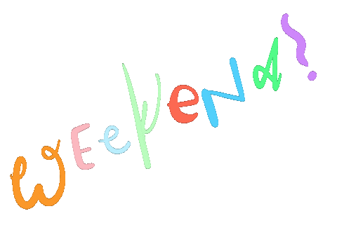 juliennetanart happy excited holiday weekend Sticker