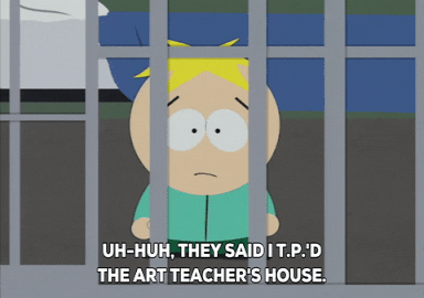 jail butters scotch GIF by South Park 