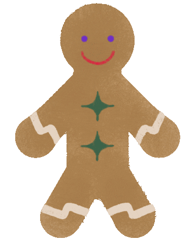 Gingerbread Man Eating Sticker