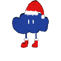 ForestCloudBev excited blue jump cloud Sticker