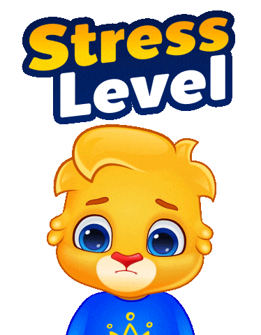 Nervous Stressed Out Sticker by Lucas and Friends by RV AppStudios