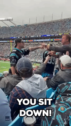 Football Fans Fight at Panthers Game