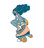 Roller Derby Rollerskate Sticker by Sol Quads Roller Skate Shop