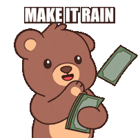 Make It Rain Money Sticker by BEARISH