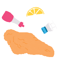 Fish And Chips Dog Sticker by MOZOMOZO もぞもぞ