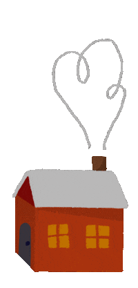 Saardbei winter home house smoke Sticker