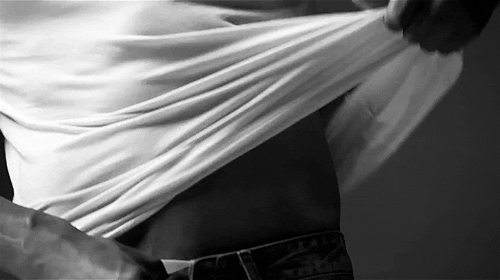 black and white abs GIF