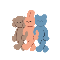 friends_gggm happy friends 캐릭터 동물 Sticker