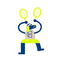 Grand Slam Fun Sticker by Ling Eggie