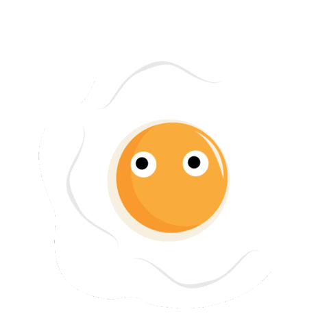 fried egg eyes Sticker by Kim Campbell