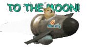 Moon Dogecoin Sticker by Boostly
