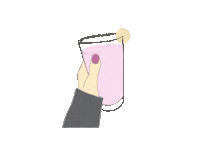 tessterpos happy food pink drink Sticker