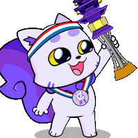 First Place Win Sticker by Lucky Kat Studios