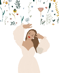 nacrinillustrations beauty flower selflove florist Sticker