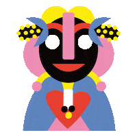 Pink Face Sticker