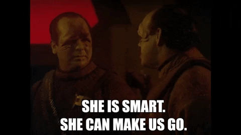 yinzerexpat giphygifmaker star trek tng i am smart pakleds GIF