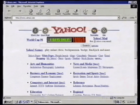 Yahoo 90S GIF by Squirrel Monkey