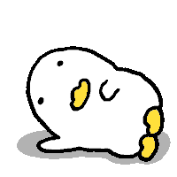 oridoogi tired rabbit duck reels Sticker