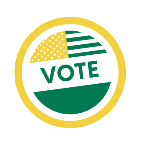 Green And Gold Vote Sticker by Norfolk State University