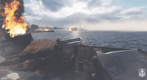 Explode Naval Warfare GIF by World of Warships