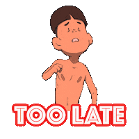 Toolate Sticker by Davilorium