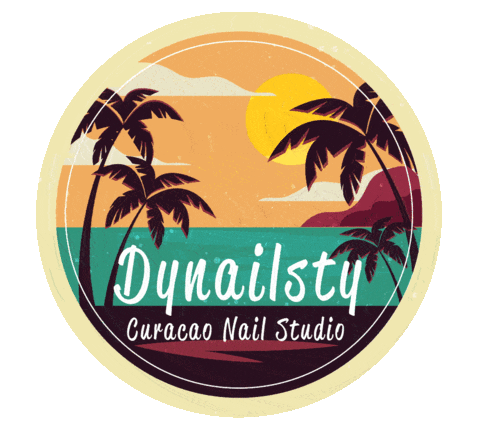 Palm Trees Sunset Sticker by Dynailsty