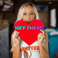 hooters girl heart GIF