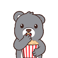 Teddy Bear Popcorn Sticker by BEARISH