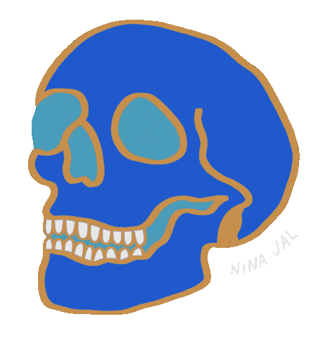 Neon Skull Sticker